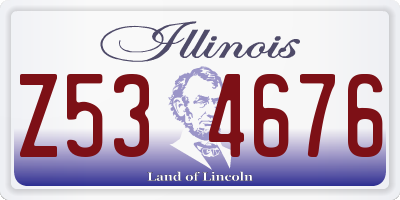 IL license plate Z534676