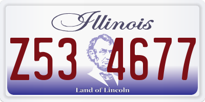 IL license plate Z534677