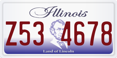 IL license plate Z534678