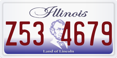 IL license plate Z534679