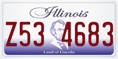 IL license plate Z534683