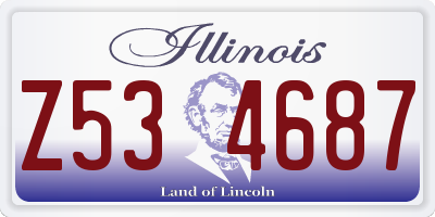 IL license plate Z534687