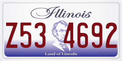 IL license plate Z534692