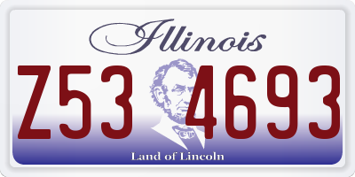 IL license plate Z534693