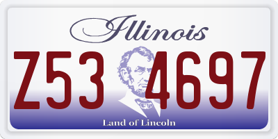 IL license plate Z534697