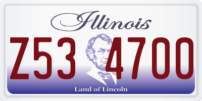 IL license plate Z534700