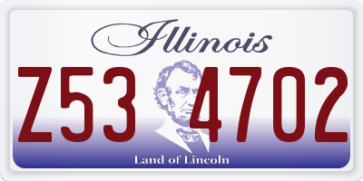IL license plate Z534702