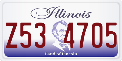 IL license plate Z534705