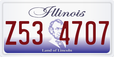 IL license plate Z534707