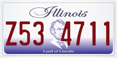 IL license plate Z534711