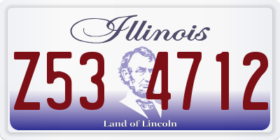 IL license plate Z534712
