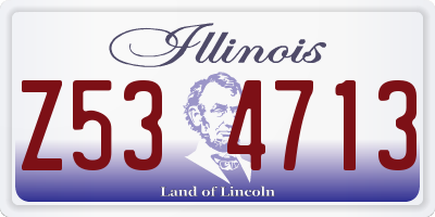 IL license plate Z534713