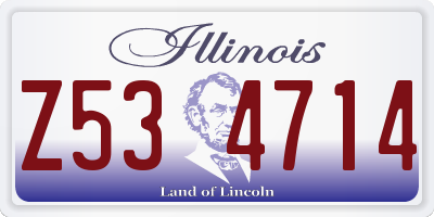 IL license plate Z534714