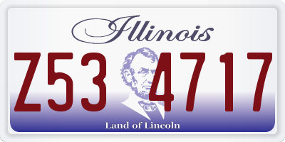 IL license plate Z534717
