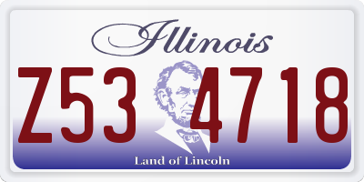 IL license plate Z534718