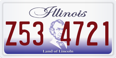 IL license plate Z534721