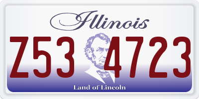 IL license plate Z534723