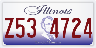 IL license plate Z534724