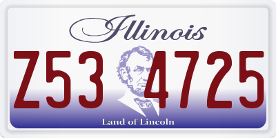 IL license plate Z534725