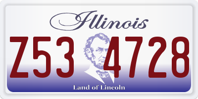 IL license plate Z534728
