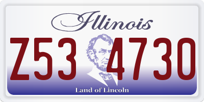 IL license plate Z534730