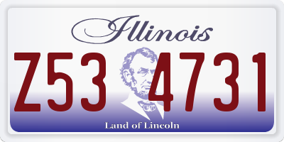 IL license plate Z534731