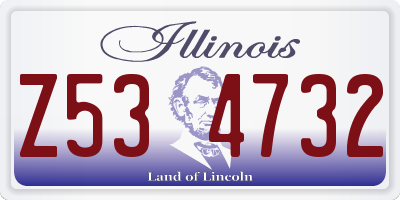 IL license plate Z534732