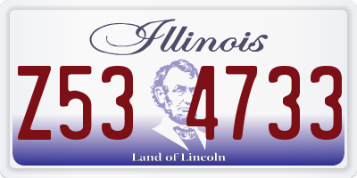 IL license plate Z534733