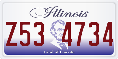 IL license plate Z534734