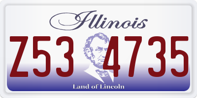 IL license plate Z534735