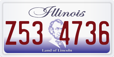 IL license plate Z534736