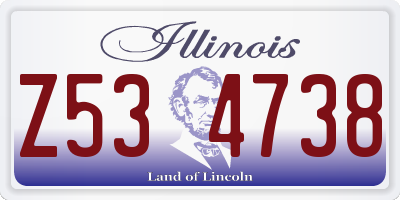 IL license plate Z534738