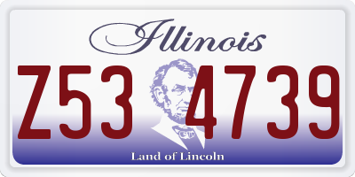 IL license plate Z534739