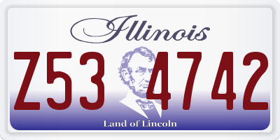 IL license plate Z534742