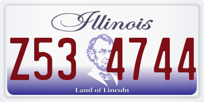 IL license plate Z534744