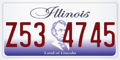 IL license plate Z534745