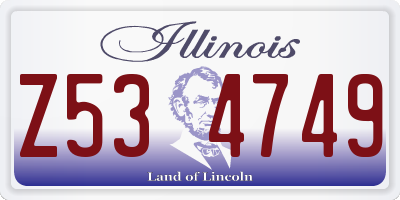 IL license plate Z534749
