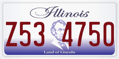 IL license plate Z534750