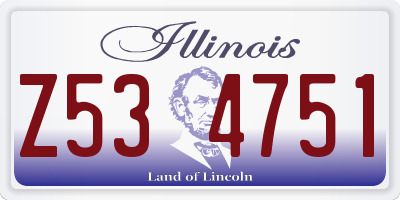 IL license plate Z534751