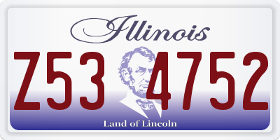 IL license plate Z534752