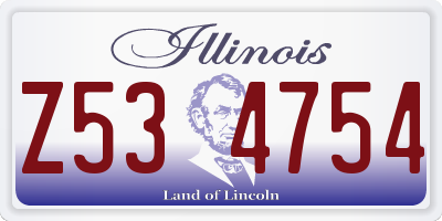 IL license plate Z534754