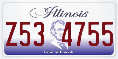 IL license plate Z534755
