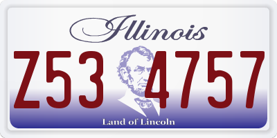 IL license plate Z534757