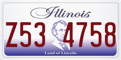 IL license plate Z534758