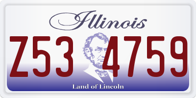 IL license plate Z534759