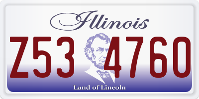 IL license plate Z534760