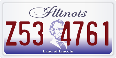 IL license plate Z534761