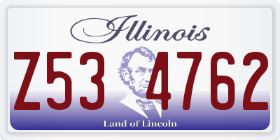 IL license plate Z534762