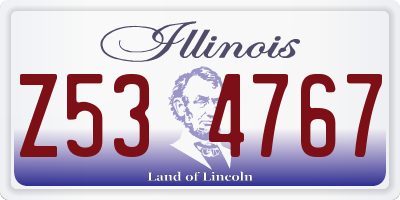 IL license plate Z534767