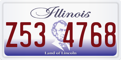 IL license plate Z534768